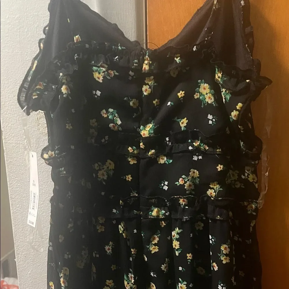 No Boundaries Black Floral Kids Dress